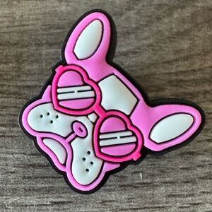 PINK Frenchie with Heart Shaped Sunglasses CROCS Jibbitz Shoe Charm 5/$20